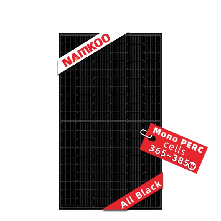 370W 380W Solar Full Black Panels Sun Power Half Cell Solar Panels In Europe