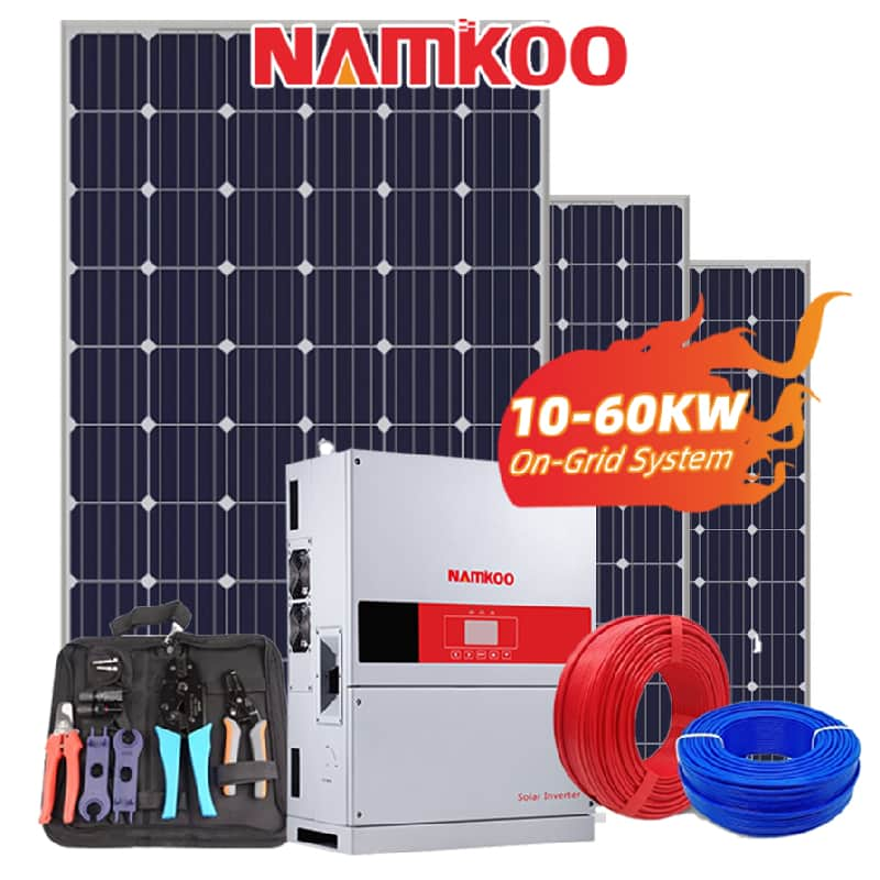 60 kw on grid solar panel system 220v solar generator complete set kit for home