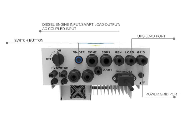 New Design Deye 5Kw Hybrid Inverter 3600W 5000W 5Kw Deye Hybrid Inverter