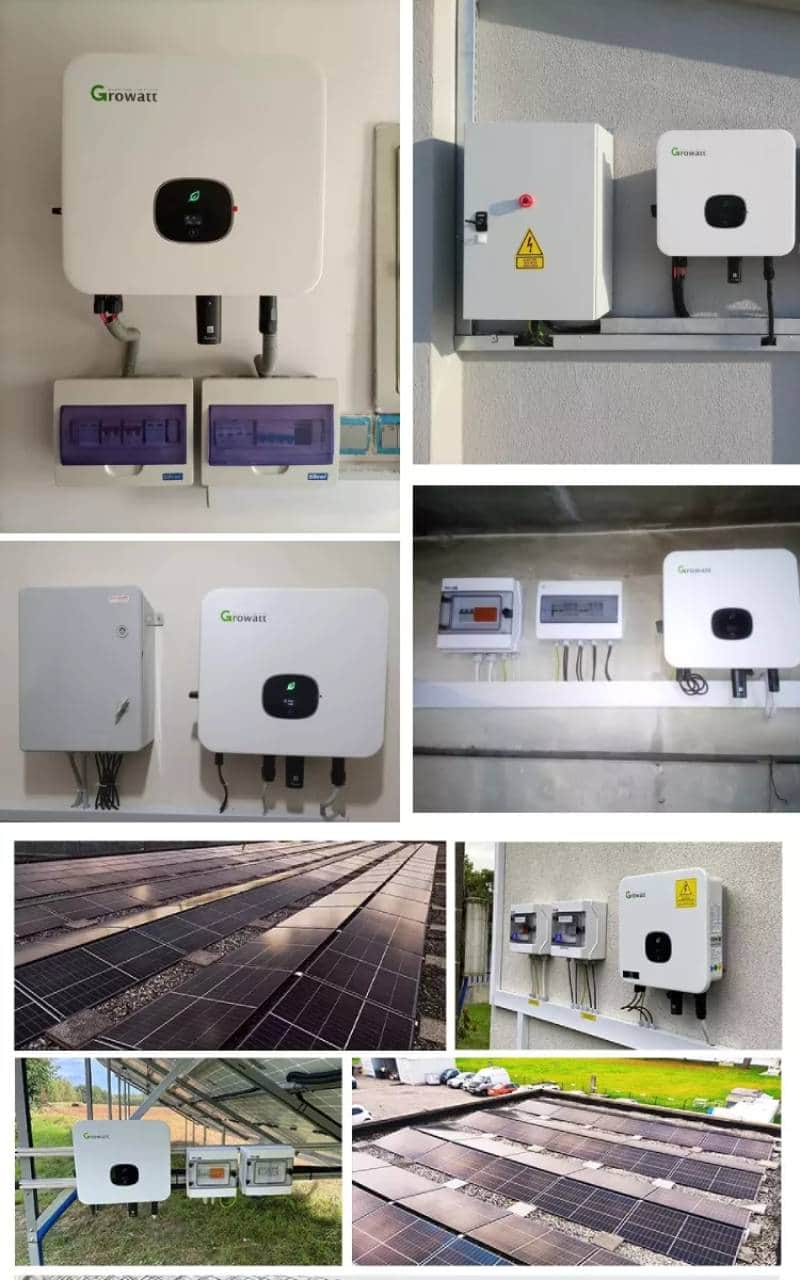 Growatt on grid solar inverter DC AC 3kw 4kw 5kw 6kw 7kw 8kw 9kw with OLED display