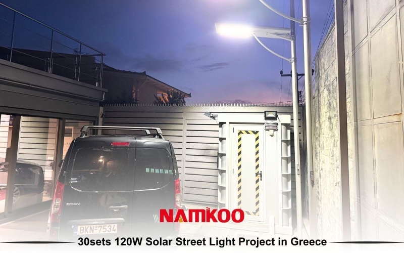 Namkoo another solar street lights successful project delivered — this time in Greece!