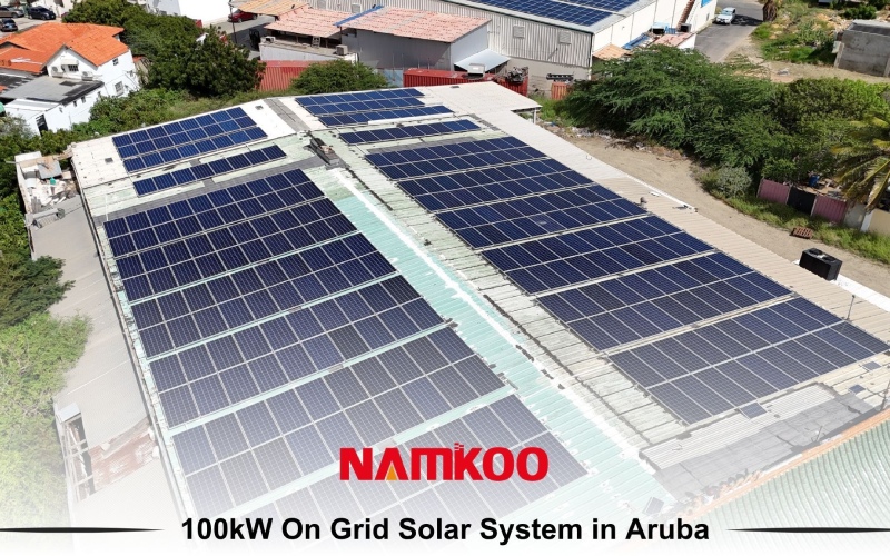 Namkoo completed a 100kW on grid solar system in Aruba