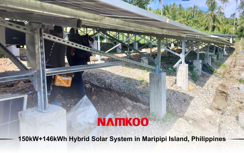 On Maripipi Island in the Philippines, Namkoo has successfully delivered a 150kW + 146kWh solar energy storage project