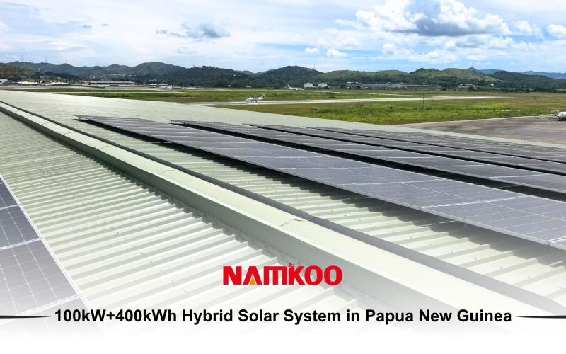 In Papua New Guinea Namkoo delivered a 100kW + 400kWh solar energy storage system