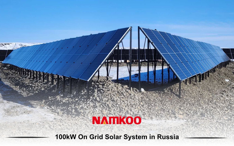 In Russia Namkoo recently completed a 100kW on-grid solar system for a local small-scale mine